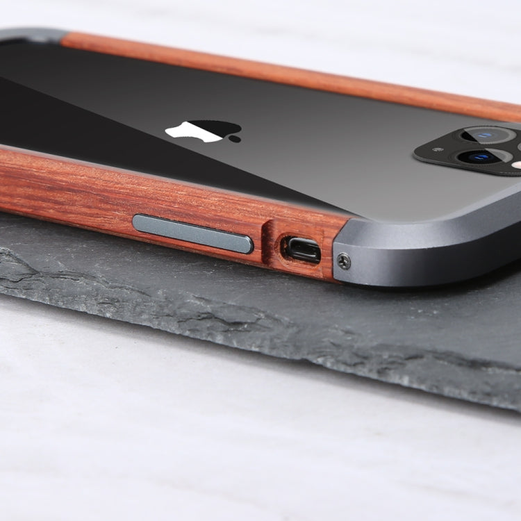 For iPhone 11 Pro Max R-JUST Metal + Wood Frame Protective Case - free shipping - PMC TechLife - Order now!