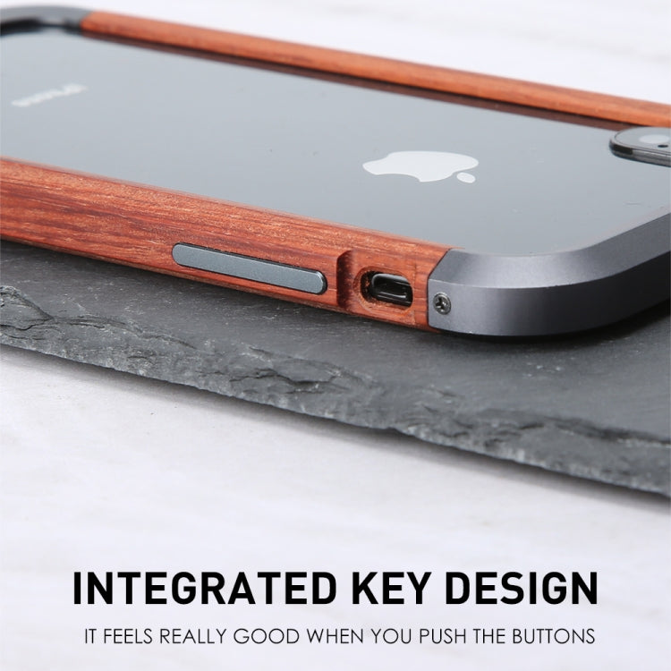 For iPhone XS Max R-JUST Metal + Wood Frame Protective Case - More iPhone Cases by R-JUST | Online Shopping South Africa | PMC Jewellery | Buy Now Pay Later Mobicred