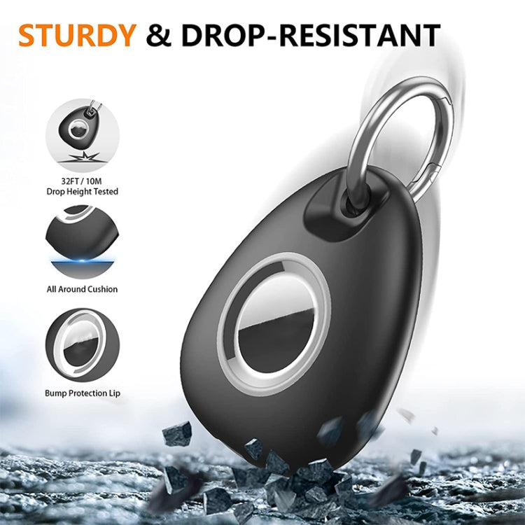 2pcs Waterproof Anti-drop Anti-lost Tracker Positioning TPU Protective Case for AirTag(Black) - Other by PMc TechLife | Online Shopping South Africa | PMc TechLife | Buy Now Pay Later Mobicred
