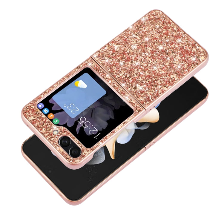 For Samsung Galaxy Z Flip5 5G Glitter Powder Shockproof TPU Phone Case(Gold) - Galaxy Z Flip5 Cases by PMC Jewellery | Online Shopping South Africa | PMC Jewellery