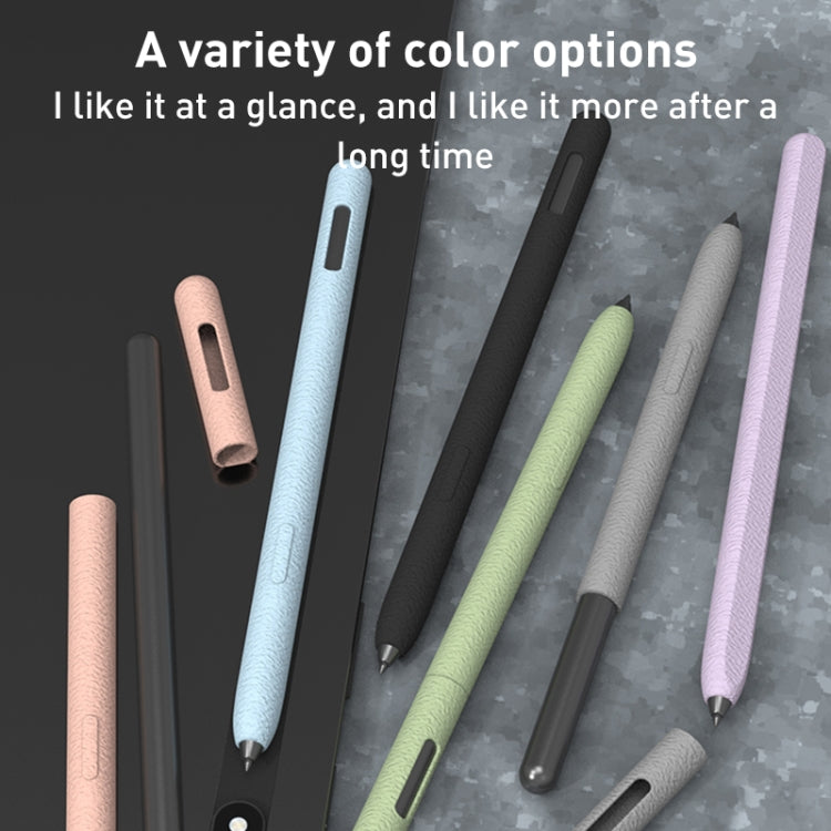 For Samsung Galaxy Tab S7 LOVE MEI Frosted Leather Texture Silicone Protective Pen Case(Grey) - Pencil Accessories by LOVE MEI | Online Shopping South Africa | PMC TechLife | Buy Now Pay Later Mobicred