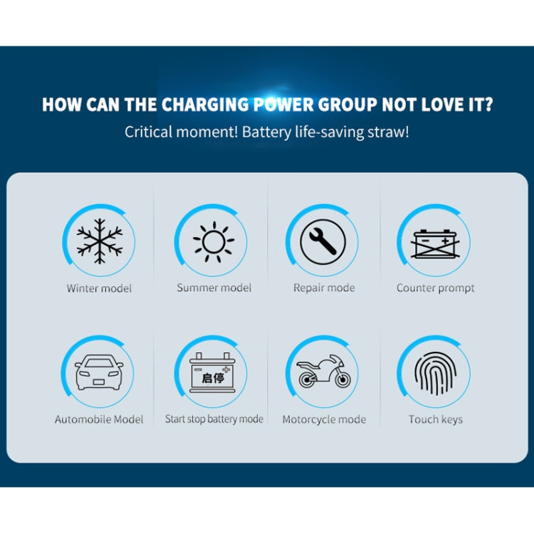 ANHTCzyx 12V 8A  / 24V 4A Automobile Battery Charger Motorcycle Battery Repair Type AGM(US Plug) - Battery Charger by PMC Jewellery | Online Shopping South Africa | PMC Jewellery | Buy Now Pay Later Mobicred