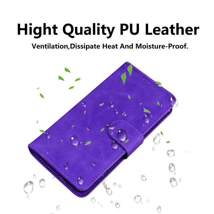 For iPhone SE 2024 Skin Feel Pure Color Flip Leather Phone Case(Purple) - More iPhone Cases by PMC Jewellery | Online Shopping South Africa | PMC Jewellery | Buy Now Pay Later Mobicred