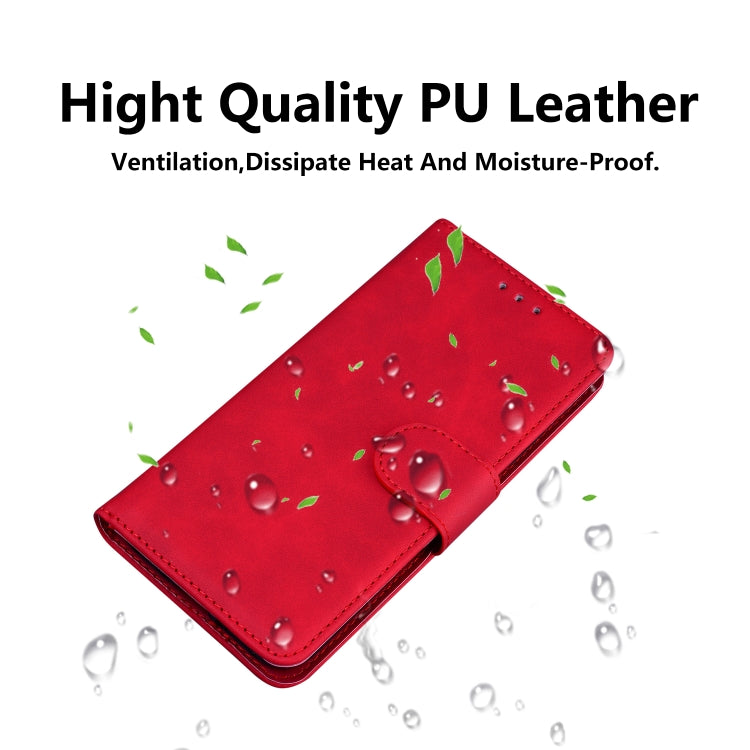 For iPhone SE 2024 Skin Feel Pure Color Flip Leather Phone Case(Red) - More iPhone Cases by PMC Jewellery | Online Shopping South Africa | PMC Jewellery | Buy Now Pay Later Mobicred