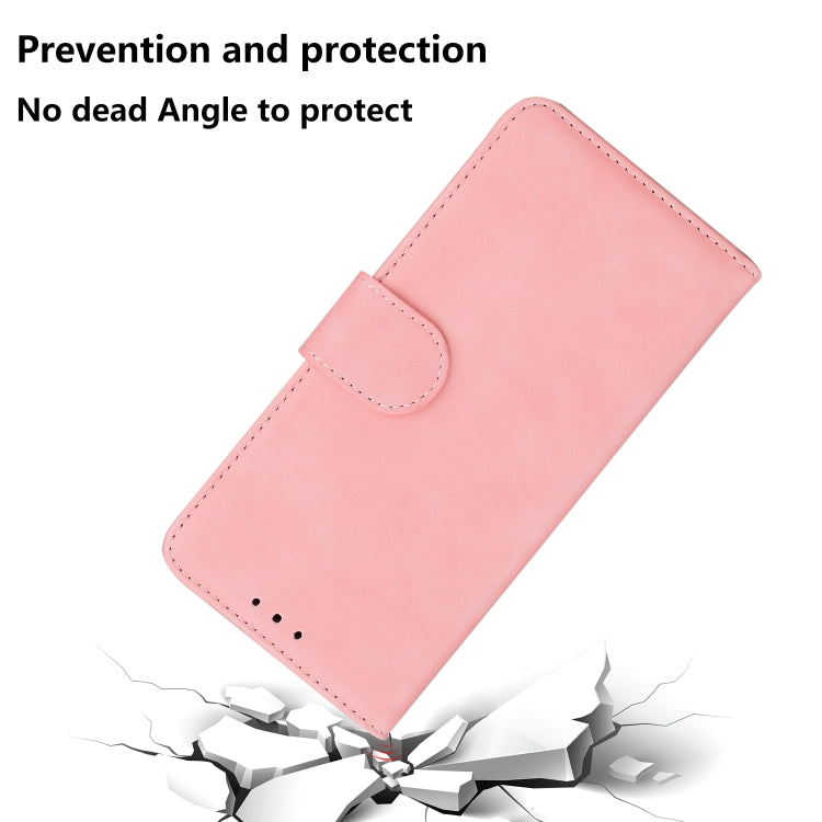 For iPhone SE 2024 Skin Feel Pure Color Flip Leather Phone Case(Pink) - More iPhone Cases by PMC Jewellery | Online Shopping South Africa | PMC Jewellery | Buy Now Pay Later Mobicred