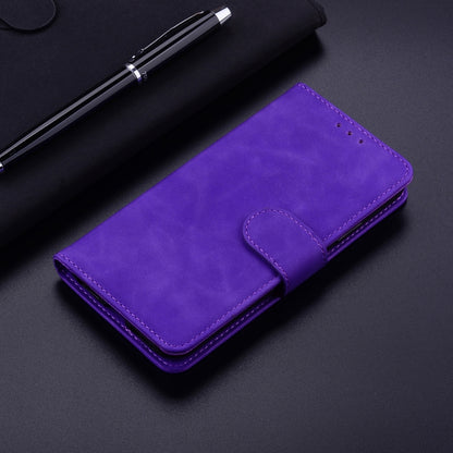 For iPhone 16 Pro Max Skin Feel Pure Color Flip Leather Phone Case(Purple) - iPhone 16 Pro Max Cases by PMC Jewellery | Online Shopping South Africa | PMC Jewellery | Buy Now Pay Later Mobicred