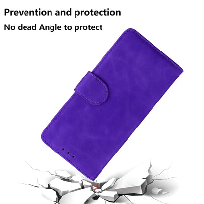 For Infinix Hot 40 / 40 Pro Skin Feel Pure Color Flip Leather Phone Case(Purple) - Infinix Cases by PMC Jewellery | Online Shopping South Africa | PMC Jewellery | Buy Now Pay Later Mobicred