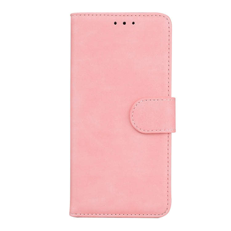 For Motorola Moto G Power 5G 2024 Skin Feel Pure Color Flip Leather Phone Case(Pink) - Motorola Cases by PMC Jewellery | Online Shopping South Africa | PMC Jewellery | Buy Now Pay Later Mobicred