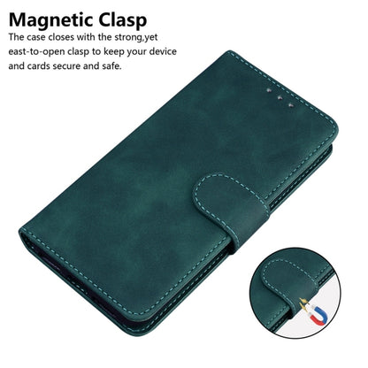 For Motorola Edge 2024 Skin Feel Pure Color Flip Leather Phone Case(Green) - Motorola Cases by PMC Jewellery | Online Shopping South Africa | PMC Jewellery | Buy Now Pay Later Mobicred