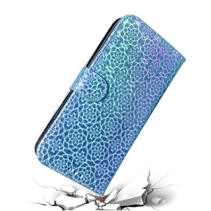 For Motorola Moto G Play 4G 2024 Colorful Magnetic Buckle Leather Phone Case(Blue) - Motorola Cases by PMC Jewellery | Online Shopping South Africa | PMC Jewellery | Buy Now Pay Later Mobicred