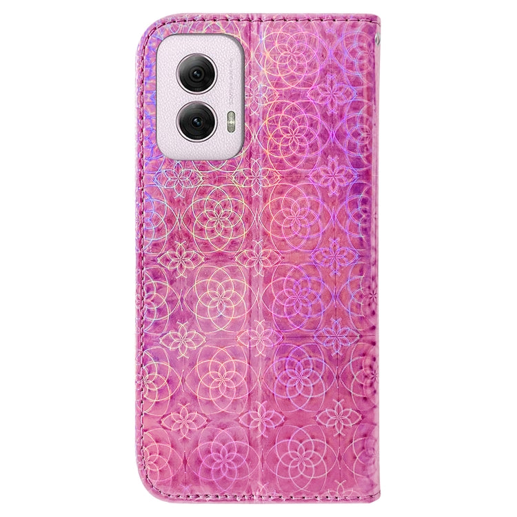 For Motorola Moto G Power 5G 2024 Colorful Magnetic Buckle Leather Phone Case(Pink) - Motorola Cases by PMC Jewellery | Online Shopping South Africa | PMC Jewellery | Buy Now Pay Later Mobicred