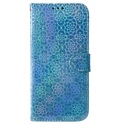 For Motorola Edge 2024 Colorful Magnetic Buckle Leather Phone Case(Blue) - Motorola Cases by PMC Jewellery | Online Shopping South Africa | PMC Jewellery | Buy Now Pay Later Mobicred