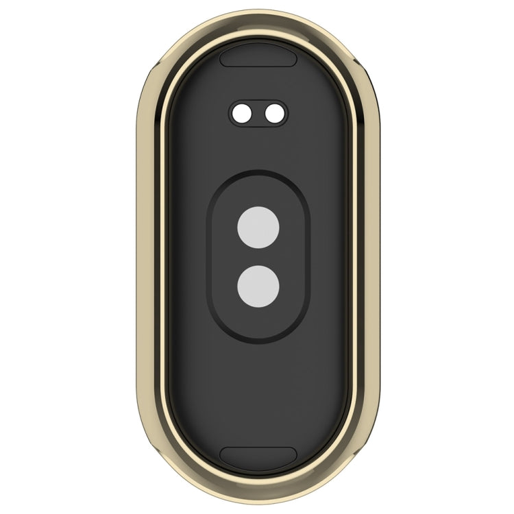 For Xiaomi Mi Band 8 Full Coverage TPU Electroplating Watch Protective Case(Light Gold) - Watch Cases by PMC TechLife | Online Shopping South Africa | PMC TechLife