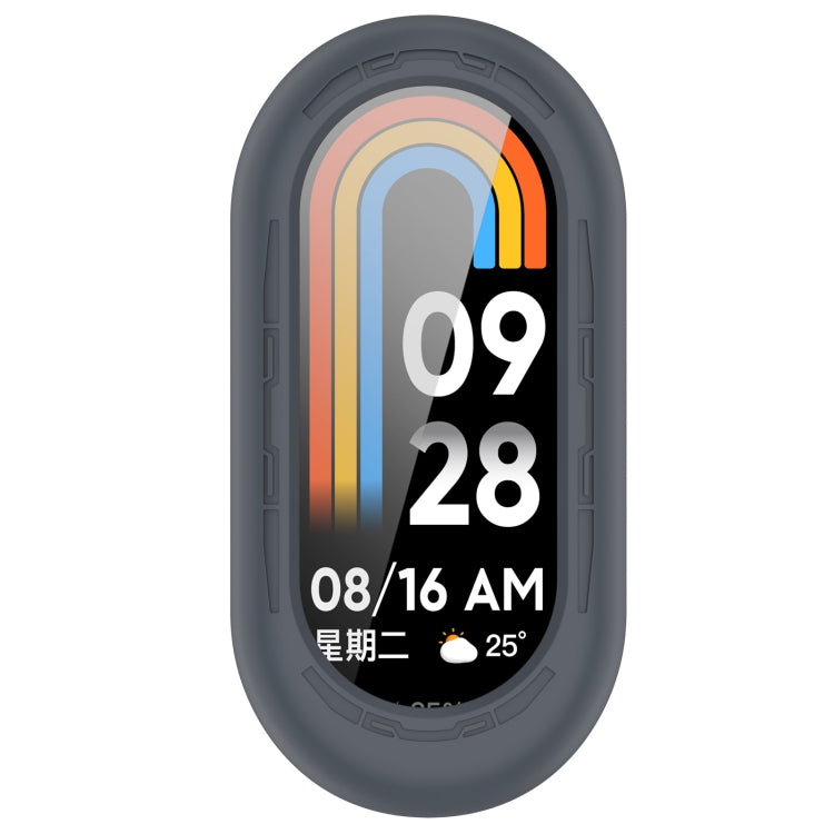 For Xiaomi Mi Band 8 Pure Color Silicone Watch Protective Case(Grey) - Watch Cases by PMC Jewellery | Online Shopping South Africa | PMC Jewellery