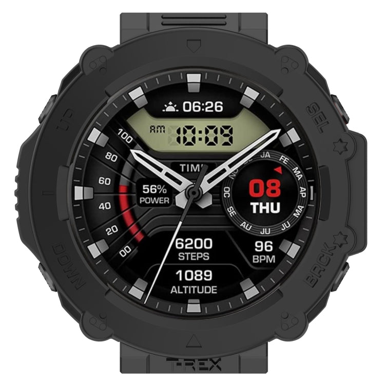 For Amazfit T-Rex Ultra Armor Hollow Watch Protective Case(Black) - Watch Cases by PMC Jewellery | Online Shopping South Africa | PMC Jewellery | Buy Now Pay Later Mobicred