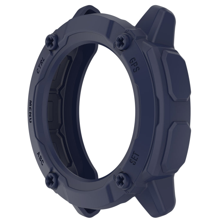 For Garmin Instinct 2X Armor Hollow Watch Protective Case(Midnight Blue) - Watch Cases by PMC Jewellery | Online Shopping South Africa | PMC Jewellery