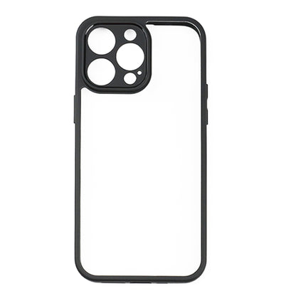 For iPhone 12 Pro Frosted TPU + Transparent PC Phone Case(Black) - iPhone 12 / 12 Pro Cases by PMC Jewellery | Online Shopping South Africa | PMC Jewellery