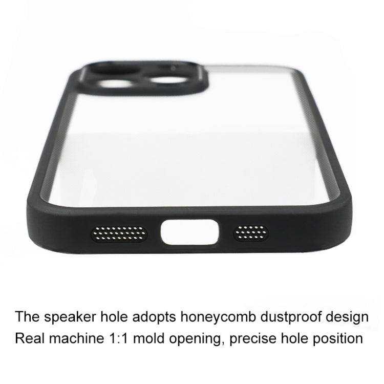 For iPhone 12 Pro Frosted TPU + Transparent PC Phone Case(Black) - free shipping - PMC TechLife - Order now!