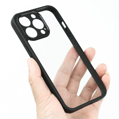 For iPhone 12 Pro Frosted TPU + Transparent PC Phone Case(Black) - iPhone 12 / 12 Pro Cases by PMC Jewellery | Online Shopping South Africa | PMC Jewellery