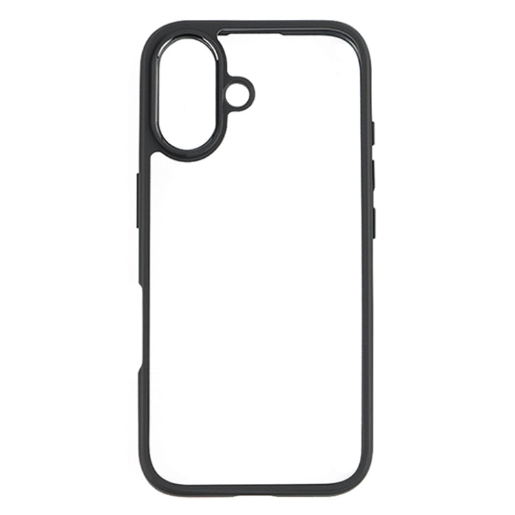 For iPhone 16 Plus Frosted TPU + Transparent PC Phone Case(Black) - iPhone 16 Plus Cases by PMC Jewellery | Online Shopping South Africa | PMC Jewellery | Buy Now Pay Later Mobicred