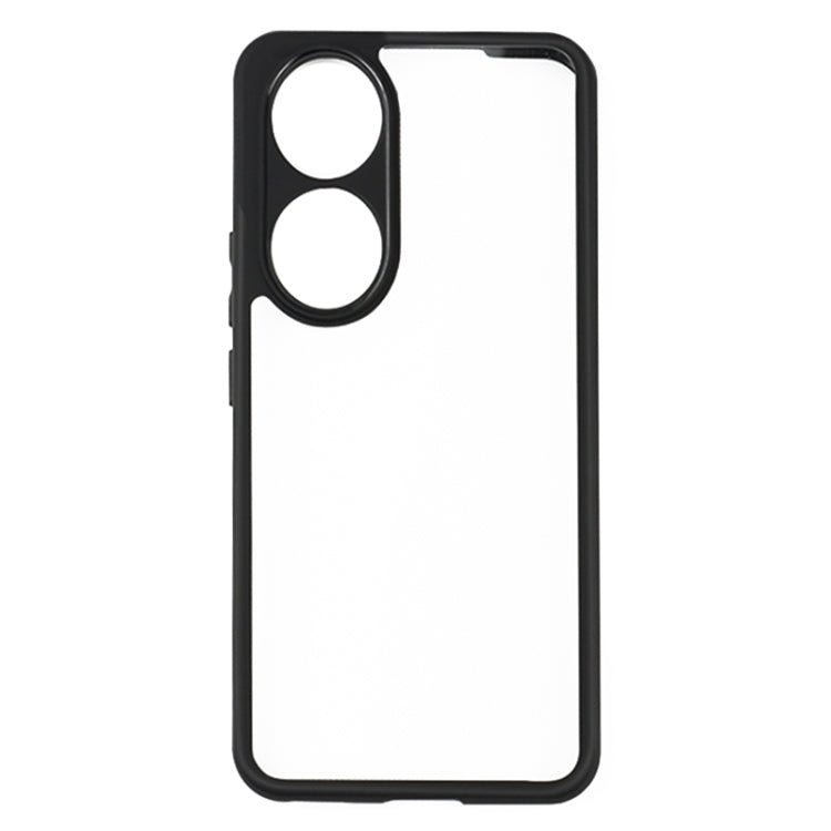 For Honor 90 Frosted TPU + Transparent PC Phone Case(Black) - Honor Cases by PMC Jewellery | Online Shopping South Africa | PMC Jewellery