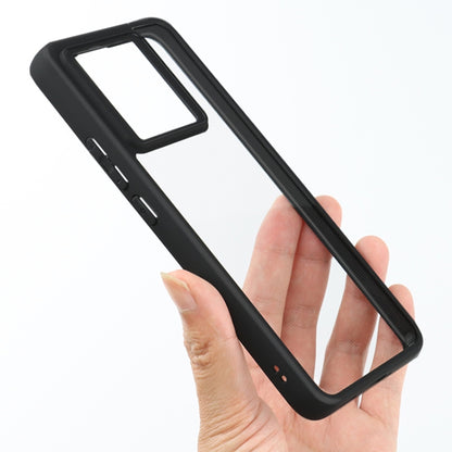 For Xiaomi Redmi K70 / K70S Frosted TPU + Transparent PC Phone Case(Black) - K70 Cases by PMC Jewellery | Online Shopping South Africa | PMC Jewellery | Buy Now Pay Later Mobicred