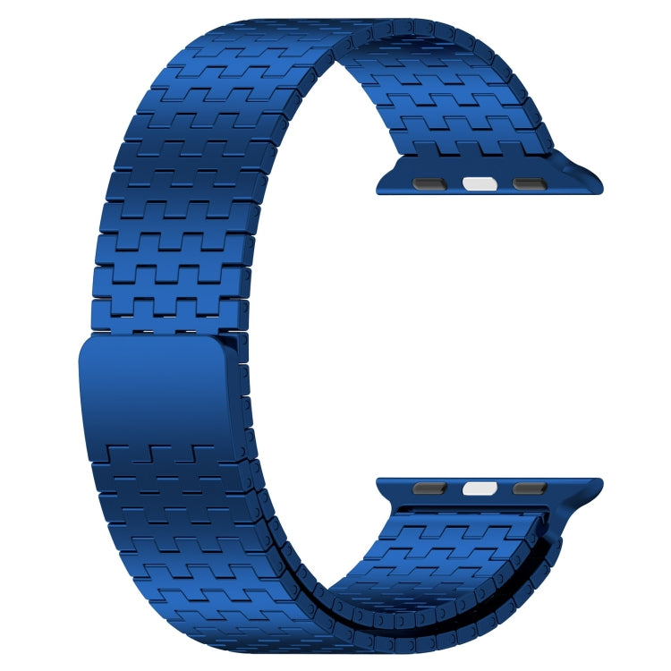 For Apple Watch Ultra 2 49mm Magnetic Buckle Stainless Steel Metal Watch Band(Blue) - Watch Bands by PMC Jewellery | Online Shopping South Africa | PMC Jewellery | Buy Now Pay Later Mobicred