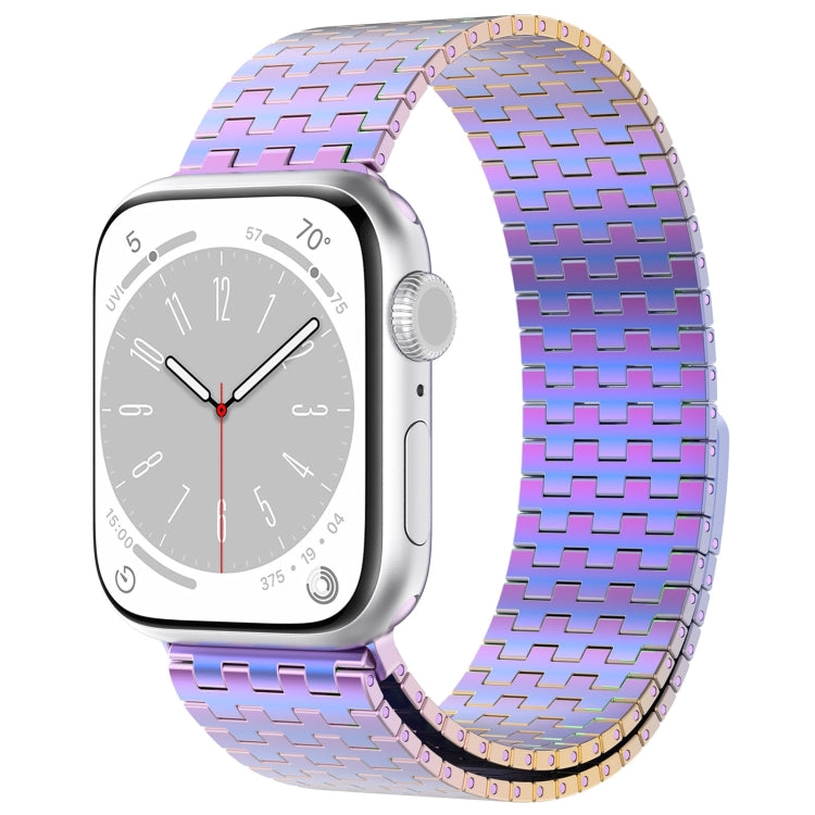 For Apple Watch Ultra 2 49mm Magnetic Buckle Stainless Steel Metal Watch Band(Colorful) - Watch Bands by PMC Jewellery | Online Shopping South Africa | PMC Jewellery | Buy Now Pay Later Mobicred