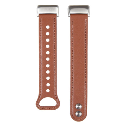 For Fitbit Charge 5 PU Leather Replacement Watch Band(Brown) - Watch Bands by PMC Jewellery | Online Shopping South Africa | PMC Jewellery | Buy Now Pay Later Mobicred