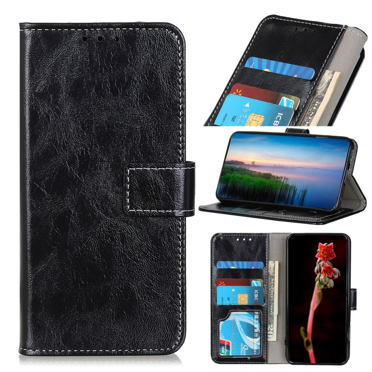 For Huawei Nova Y91 4G / Enjoy 60X Retro Crazy Horse Texture Horizontal Flip Leather Phone Case(Black) - Huawei Cases by PMC Jewellery | Online Shopping South Africa | PMC Jewellery