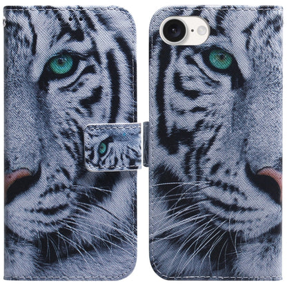 For iPhone SE 2024 Coloured Drawing Flip Leather Phone Case(Tiger) - More iPhone Cases by PMC Jewellery | Online Shopping South Africa | PMC Jewellery | Buy Now Pay Later Mobicred