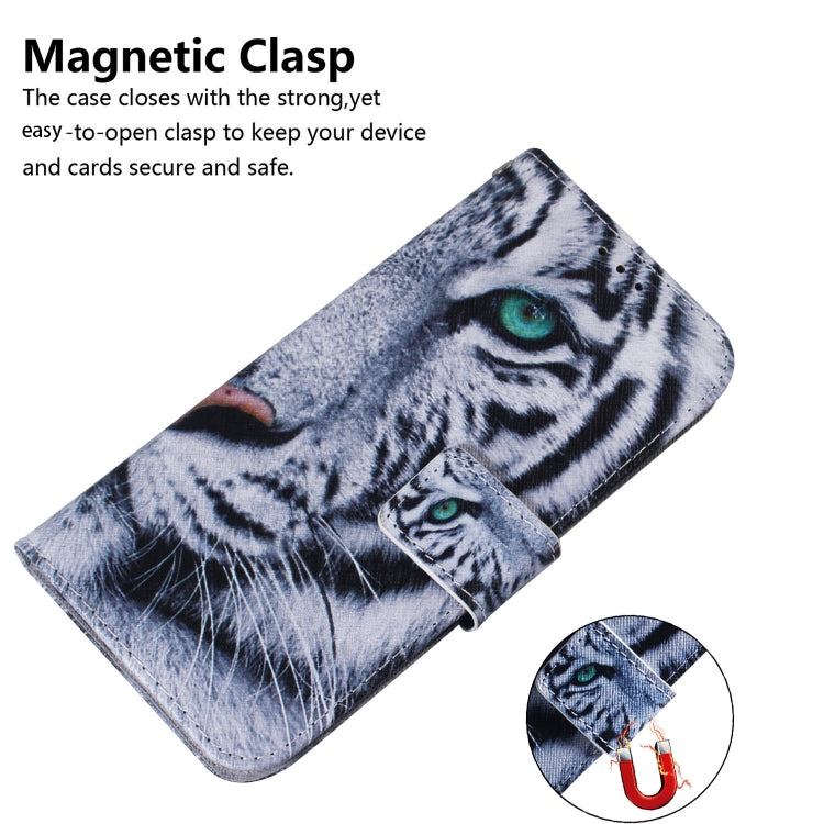 For iPhone SE 2024 Coloured Drawing Flip Leather Phone Case(Tiger) - More iPhone Cases by PMC Jewellery | Online Shopping South Africa | PMC Jewellery | Buy Now Pay Later Mobicred