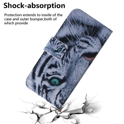 For iPhone SE 2024 Coloured Drawing Flip Leather Phone Case(Tiger) - More iPhone Cases by PMC Jewellery | Online Shopping South Africa | PMC Jewellery | Buy Now Pay Later Mobicred