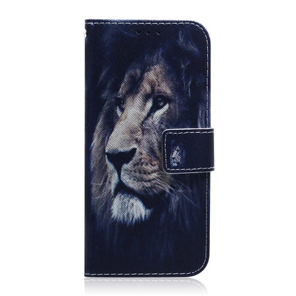 For iPhone SE 2024 Coloured Drawing Flip Leather Phone Case(Lion) - More iPhone Cases by PMC Jewellery | Online Shopping South Africa | PMC Jewellery | Buy Now Pay Later Mobicred