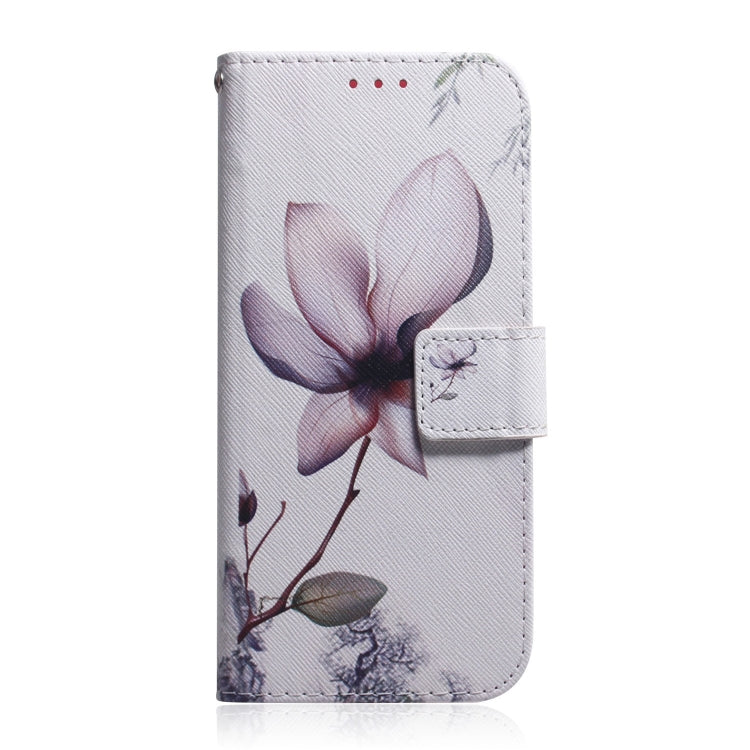 For iPhone SE 2024 Coloured Drawing Flip Leather Phone Case(Magnolia) - More iPhone Cases by PMC Jewellery | Online Shopping South Africa | PMC Jewellery | Buy Now Pay Later Mobicred