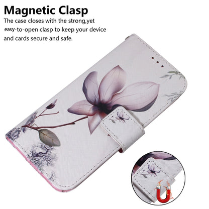 For iPhone SE 2024 Coloured Drawing Flip Leather Phone Case(Magnolia) - More iPhone Cases by PMC Jewellery | Online Shopping South Africa | PMC Jewellery | Buy Now Pay Later Mobicred