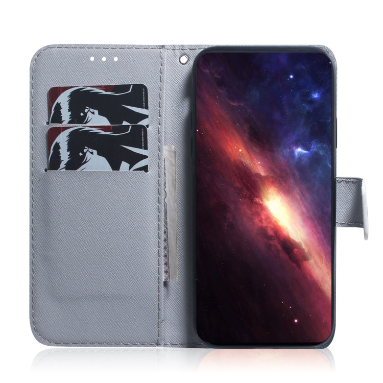 For iPhone 16 Pro Coloured Drawing Flip Leather Phone Case(White Wolf) - iPhone 16 Pro Cases by PMC Jewellery | Online Shopping South Africa | PMC Jewellery | Buy Now Pay Later Mobicred