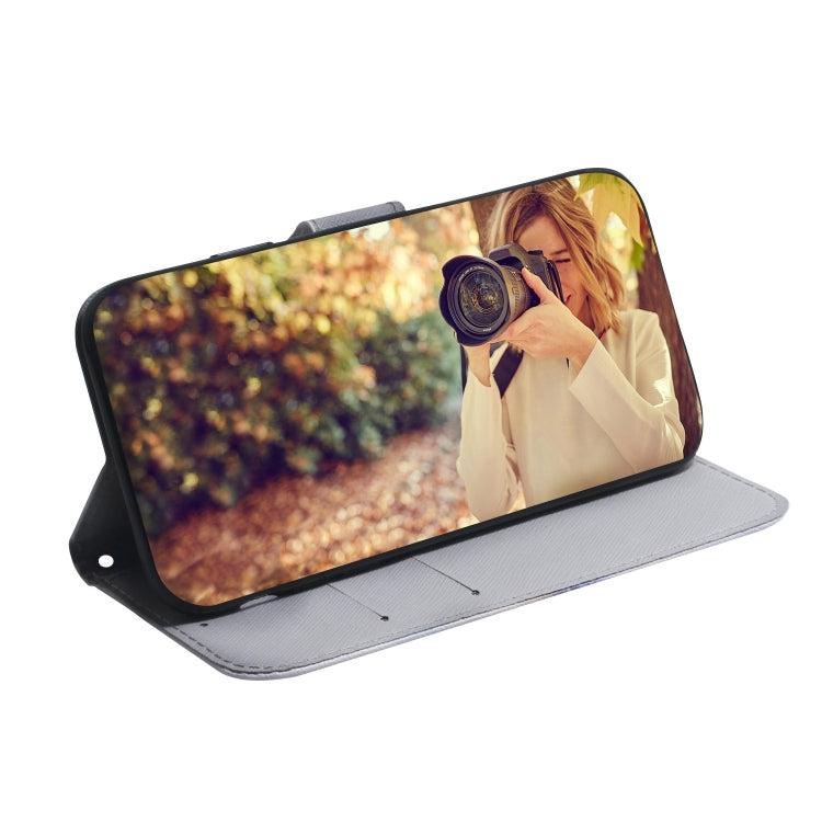 For iPhone 16 Pro Coloured Drawing Flip Leather Phone Case(White Wolf) - iPhone 16 Pro Cases by PMC TechLife | Online Shopping South Africa | PMC TechLife | Buy Now Pay Later Mobicred