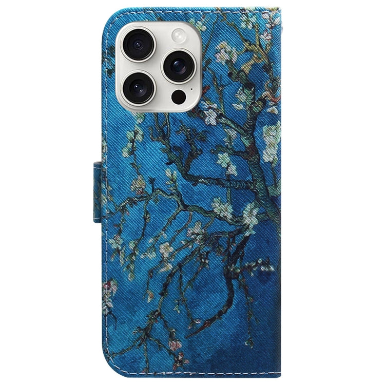 For iPhone 16 Pro Coloured Drawing Flip Leather Phone Case(Apricot) - iPhone 16 Pro Cases by PMC TechLife | Online Shopping South Africa | PMC TechLife | Buy Now Pay Later Mobicred