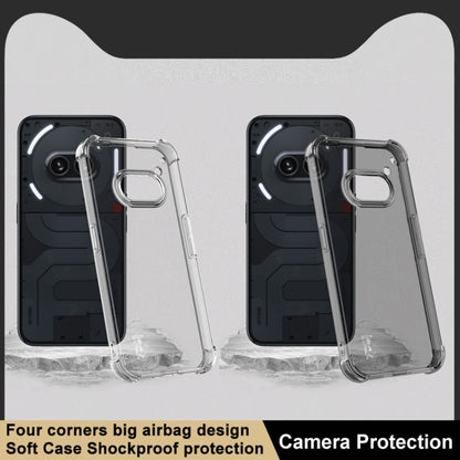 For Nothing Phone 2a 5G / 2a Plus imak Shockproof Airbag TPU Phone Case(Transparent Black) - More Brand by imak | Online Shopping South Africa | PMC Jewellery | Buy Now Pay Later Mobicred