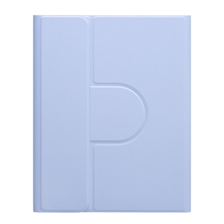 For iPad 10th Gen 10.9 2022 Square Button 360 Degree Rotatable Bluetooth Keyboard Leather Case(Light Purple) - free shipping - PMC TechLife - Order now!
