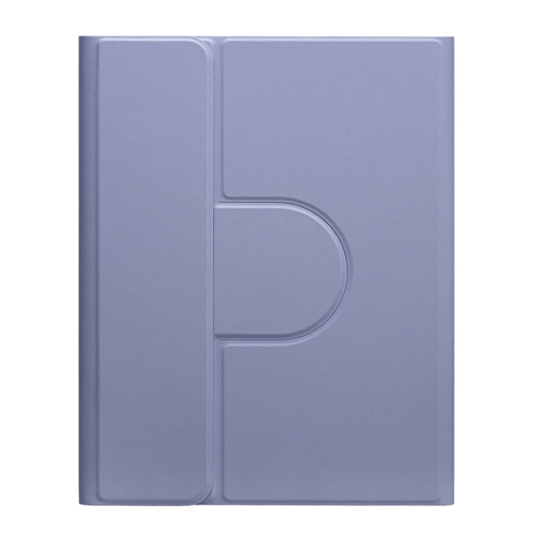 For iPad 10th Gen 10.9 2022 Square Button 360 Degree Rotatable Bluetooth Keyboard Leather Case(Lavender Purple) - Universal by PMC TechLife | Online Shopping South Africa | PMC TechLife