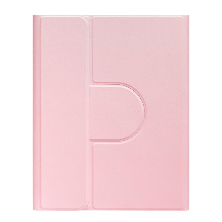 For iPad 10th Gen 10.9 2022 Square Button 360 Degree Rotatable Bluetooth Keyboard Leather Case(Pink) - Universal by PMC Jewellery | Online Shopping South Africa | PMC Jewellery