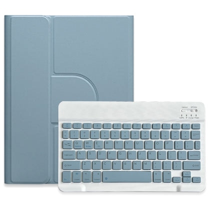 For iPad Air 2022 / iPad Pro 11 2021 Square Button 360 Degree Rotatable Bluetooth Keyboard Leather Case(Mist Blue) - Universal by PMC Jewellery | Online Shopping South Africa | PMC Jewellery