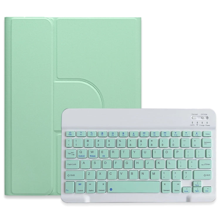 For iPad 10.2 2021 / Air 2019 Square Button 360 Degree Rotatable Bluetooth Keyboard Leather Case(Mint Green) - Universal by PMC Jewellery | Online Shopping South Africa | PMC Jewellery