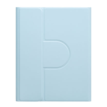 For iPad 10.2 2021 / Air 2019 Square Button 360 Degree Rotatable Bluetooth Keyboard Leather Case(Sky Blue) - Universal by PMC Jewellery | Online Shopping South Africa | PMC Jewellery