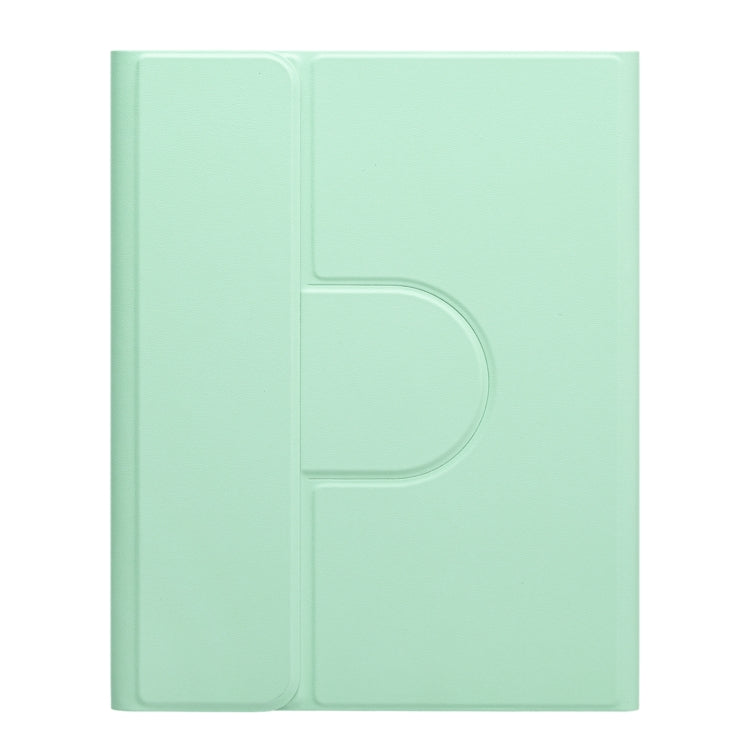 For iPad Air 2022 / iPad Pro 11 2021 Three-color Backlight White 360 Degree Rotatable Bluetooth Keyboard Leather Case(Mint Green) - Universal by PMC Jewellery | Online Shopping South Africa | PMC Jewellery