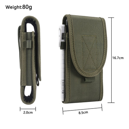 For 6.7 inch and Below Phones Multifunctional Universal Vertical Nylon Fabric Waist Bag Tactical Belt Bag(Green) - More iPhone Cases by PMC Jewellery | Online Shopping South Africa | PMC Jewellery