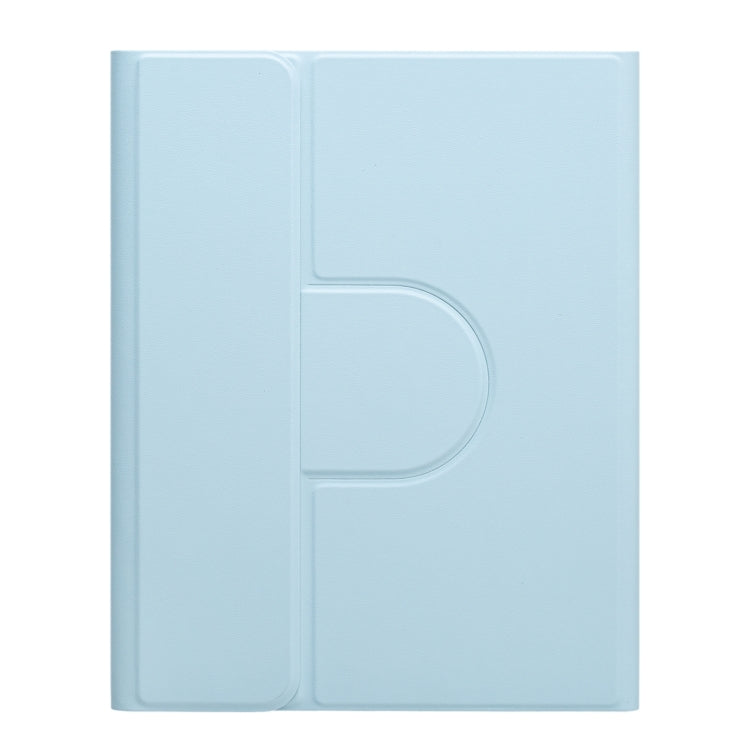 For iPad Air 2022 / iPad Pro 11 2021 Round Button 360 Degree Rotatable Bluetooth Keyboard Leather Case with Touchpad(Sky Blue) - Universal by PMC Jewellery | Online Shopping South Africa | PMC Jewellery