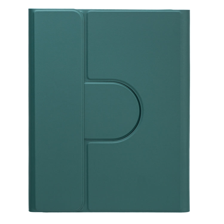 For iPad 10th Gen 10.9 2022 Round Button 360 Degree Rotatable Bluetooth Keyboard Leather Case(Dark Green) - Universal by PMC TechLife | Online Shopping South Africa | PMC TechLife